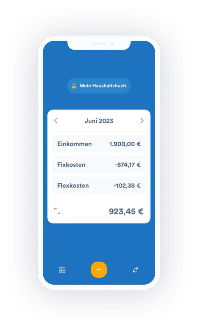 Screenshot der App von GELD VERSTEHEN mit Finanzübersicht